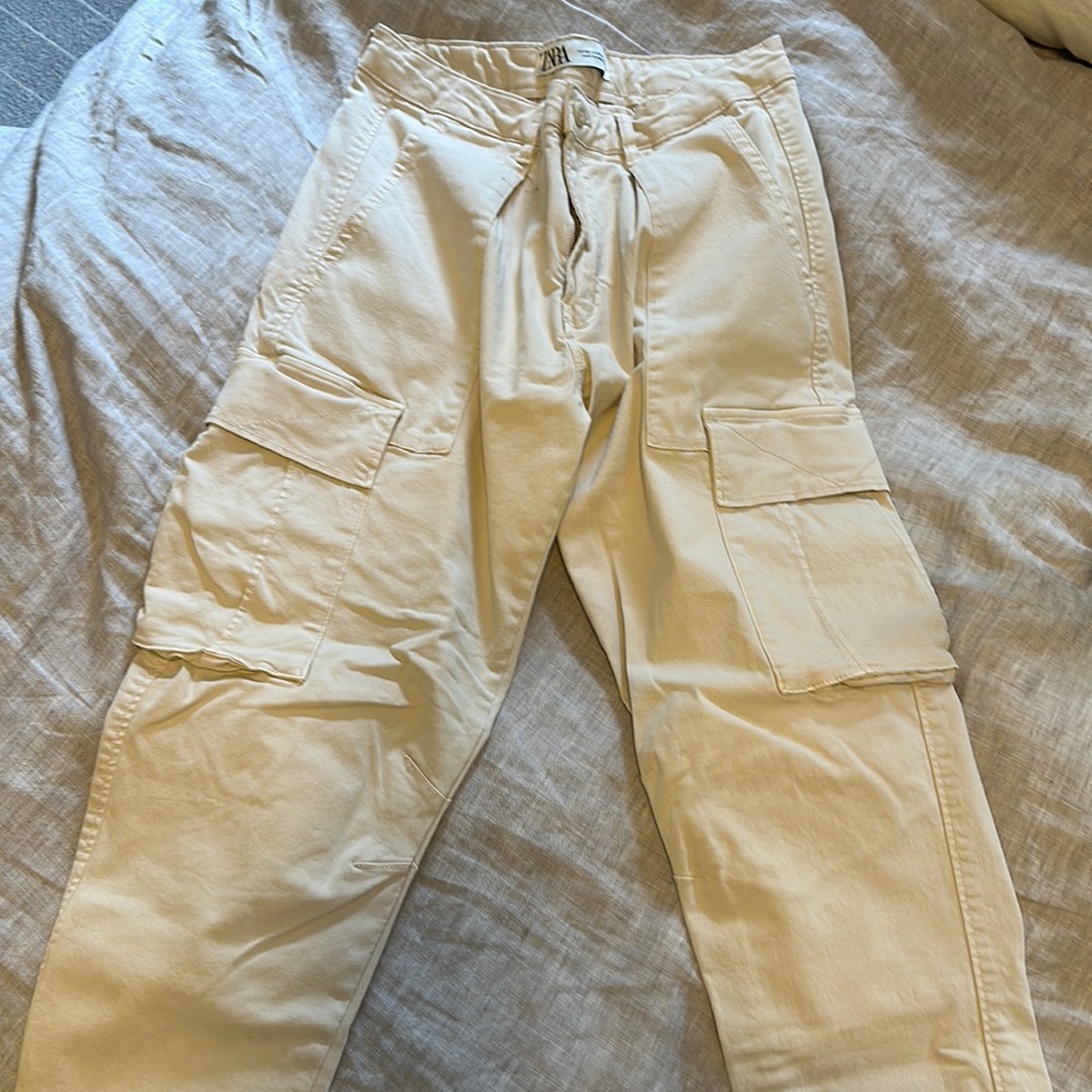 Zara tan cargo pants